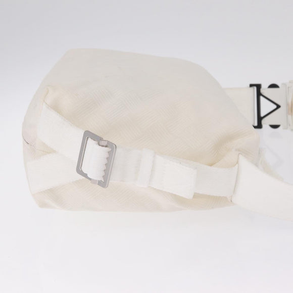 Bottega Veneta Shoulder Bag Canvas White Silver Auth bs37977