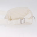 Bottega Veneta Shoulder Bag Canvas White Silver Auth bs37977-5