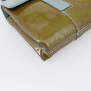 BVLGARI Hand Bag Patent Light Blue Silver Auth bs37982-11