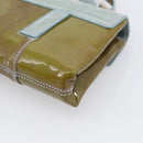 BVLGARI Hand Bag Patent Light Blue Silver Auth bs37982-12