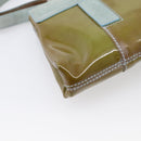 BVLGARI Hand Bag Patent Light Blue Silver Auth bs37982-13