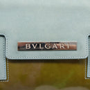 BVLGARI Hand Bag Patent Light Blue Silver Auth bs37982-14