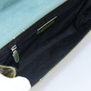 BVLGARI Hand Bag Patent Light Blue Silver Auth bs37982-16
