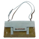BVLGARI Hand Bag Patent Light Blue Silver Auth bs37982-2