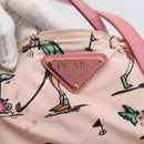 PRADA Tote Bag Nylon Hawaii Limited Pink Gold Tone Auth bs37983-14
