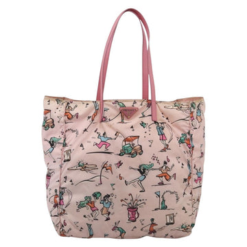 PRADA Tote Bag Nylon Hawaii Limited Pink Gold Tone Auth bs37983 - 0