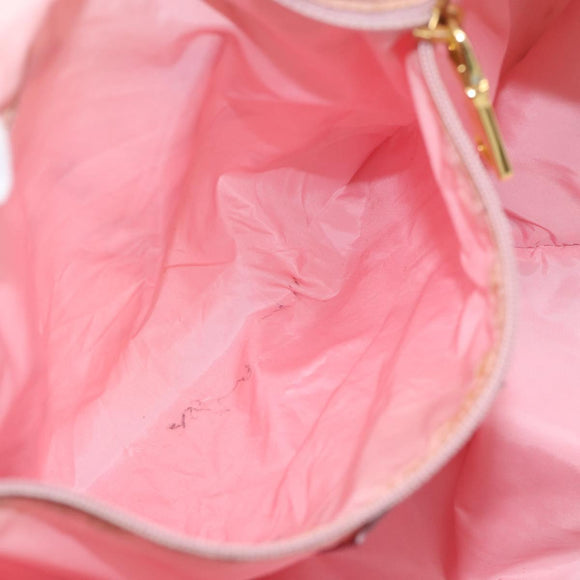 PRADA Tote Bag Nylon Hawaii Limited Pink Gold Tone Auth bs37983