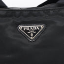 PRADA Tote Bag Nylon Black Silver Auth bs37984-12