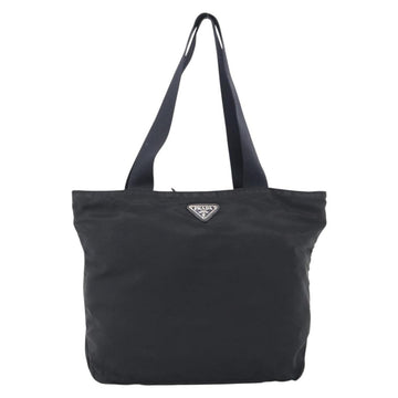 PRADA Tote Bag Nylon Black Silver Auth bs37984 - 0