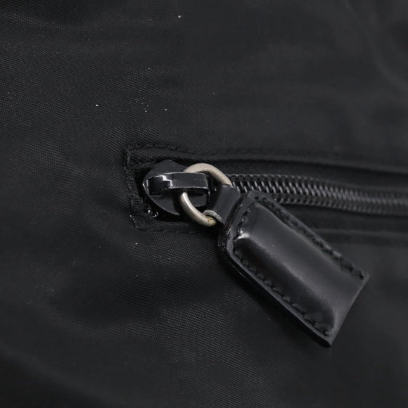 PRADA Tote Bag Nylon Black Silver Auth bs37984