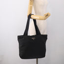 PRADA Tote Bag Nylon Black Silver Auth bs37984-23