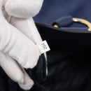 PRADA Hand Bag Leather Blue Gold Tone Auth bs37985-25
