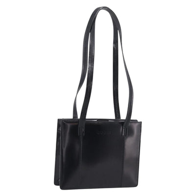 GUCCI Shoulder Bag Patent Black 000 2853 0311 0 Auth bs37986
