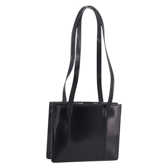 GUCCI Shoulder Bag Patent Black 000 2853 0311 0 Auth bs37986