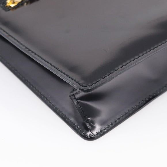 GUCCI Shoulder Bag Patent Black 000 2853 0311 0 Auth bs37986
