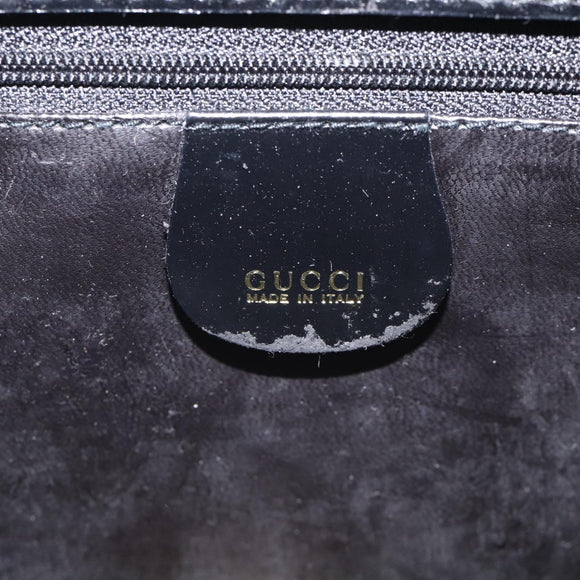 GUCCI Shoulder Bag Patent Black 000 2853 0311 0 Auth bs37986