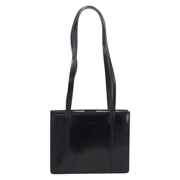 GUCCI Shoulder Bag Patent Black 000 2853 0311 0 Auth bs37986