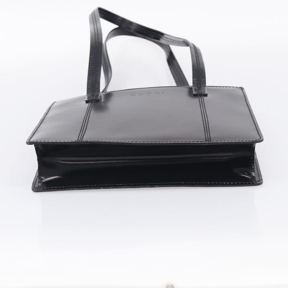 GUCCI Shoulder Bag Patent Black 000 2853 0311 0 Auth bs37986