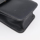 GUCCI Mini Shoulder Bag Leather Black Gold Tone 007 1742 0237 Auth bs37987-13