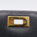 GUCCI Mini Shoulder Bag Leather Black Gold Tone 007 1742 0237 Auth bs37987-16