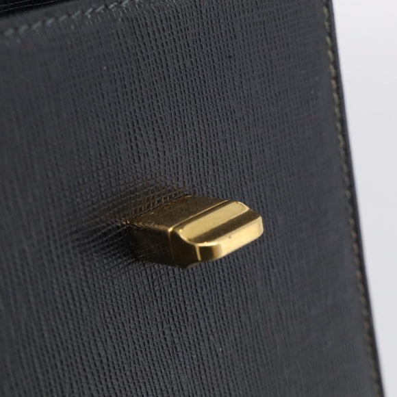 GUCCI Mini Shoulder Bag Leather Black Gold Tone 007 1742 0237 Auth bs37987