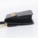 GUCCI Mini Shoulder Bag Leather Black Gold Tone 007 1742 0237 Auth bs37987-4