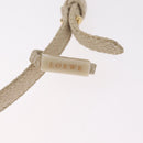 LOEWE Shoulder Bag Leather Ivory Gold Tone Auth bs37990-14