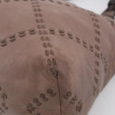 LOEWE Shoulder Bag Leather Brown Silver Auth bs37991-10