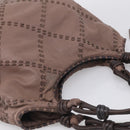 LOEWE Shoulder Bag Leather Brown Silver Auth bs37991-6