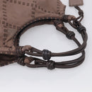 LOEWE Shoulder Bag Leather Brown Silver Auth bs37991-7