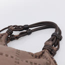 LOEWE Shoulder Bag Leather Brown Silver Auth bs37991-8