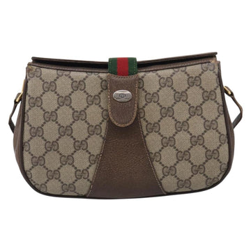 GUCCI GG Supreme Web Sherry Line Shoulder Bag PVC Beige 10 02 024 Auth bs37993 - 0