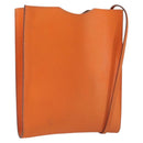 HERMES Onimetu Shoulder Bag Leather Orange Auth bs37999-1