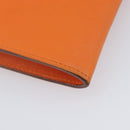 HERMES Onimetu Shoulder Bag Leather Orange Auth bs37999-14
