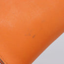 HERMES Onimetu Shoulder Bag Leather Orange Auth bs37999-15