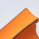 HERMES Onimetu Shoulder Bag Leather Orange Auth bs37999-16