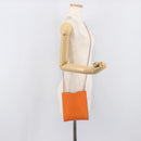 HERMES Onimetu Shoulder Bag Leather Orange Auth bs37999-20