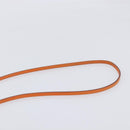 HERMES Onimetu Shoulder Bag Leather Orange Auth bs37999-9