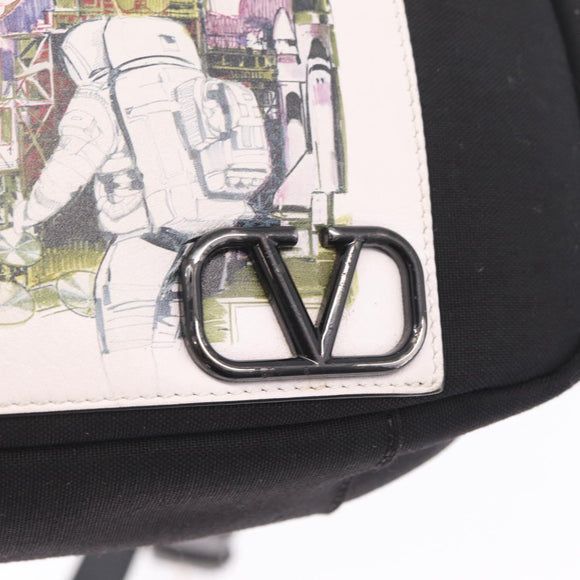 Valentino UNDERCOVER Collaboration Shoulder Bag Canvas Black Auth bs38000A