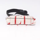 Valentino Shoulder Bag Leather White Red Auth bs38001-10
