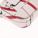 Valentino Shoulder Bag Leather White Red Auth bs38001-13