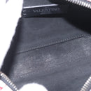 Valentino Shoulder Bag Leather White Red Auth bs38001-17