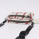 Valentino Shoulder Bag Leather White Red Auth bs38001-6