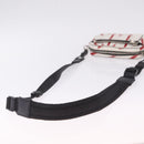 Valentino Shoulder Bag Leather White Red Auth bs38001-7