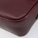 Cartier Must Line Shoulder Bag Leather Bordeaux Gold Tone Auth bs38005A-10