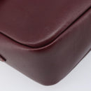 Cartier Must Line Shoulder Bag Leather Bordeaux Gold Tone Auth bs38005A-11