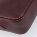 Cartier Must Line Shoulder Bag Leather Bordeaux Gold Tone Auth bs38005A-13
