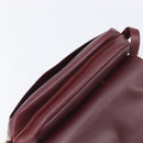 Cartier Must Line Shoulder Bag Leather Bordeaux Gold Tone Auth bs38005A-18
