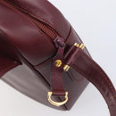 Cartier Must Line Shoulder Bag Leather Bordeaux Gold Tone Auth bs38005A-19