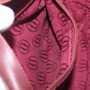 Cartier Must Line Shoulder Bag Leather Bordeaux Gold Tone Auth bs38005A-25